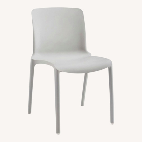 Used Casprini Tiffany Light Gray Plastic Dining Chairs for sale on AptDeco