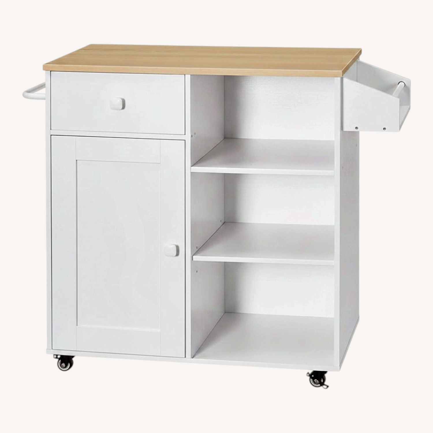 Amazon White Wood Bar Cart - image-0