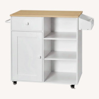 Amazon White Wood Bar Cart