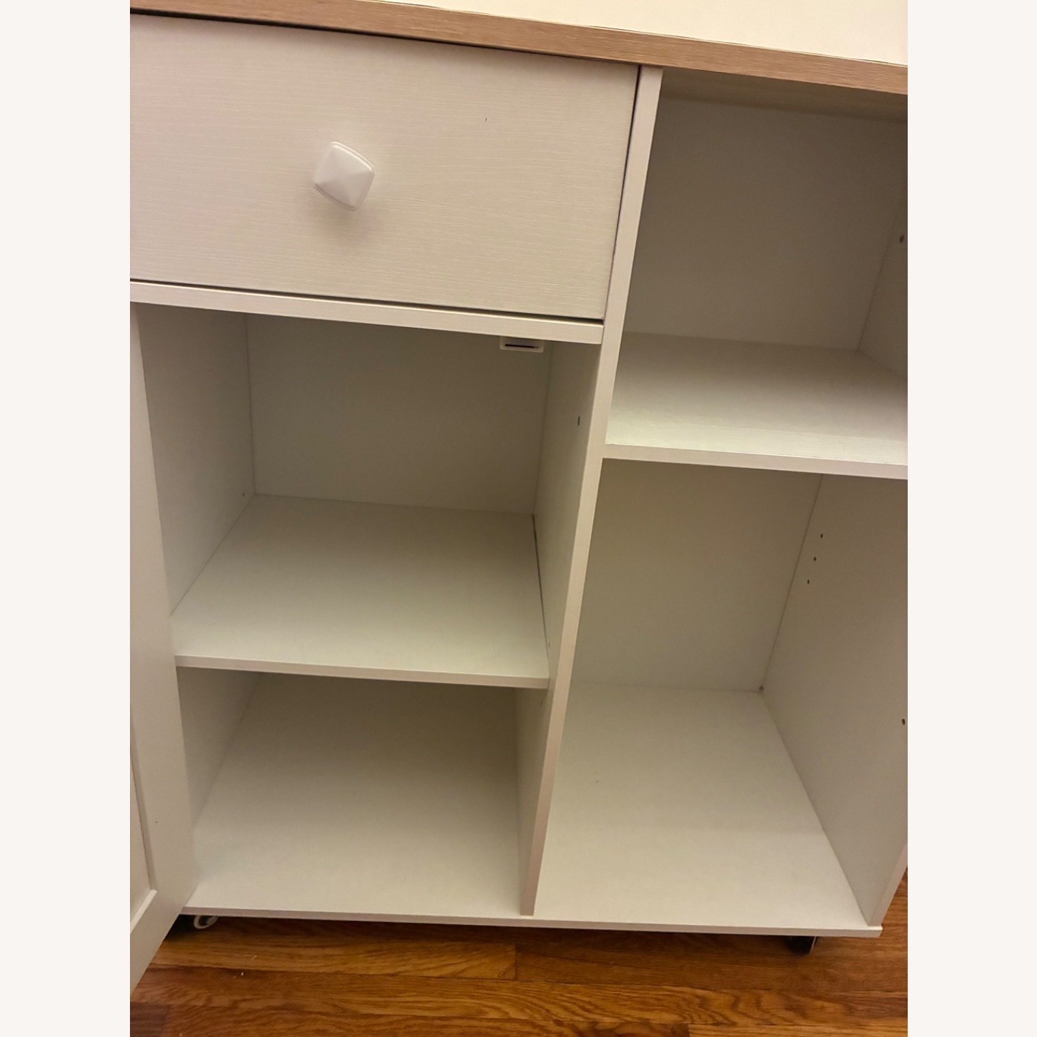 Amazon White Wood Bar Cart - image-3