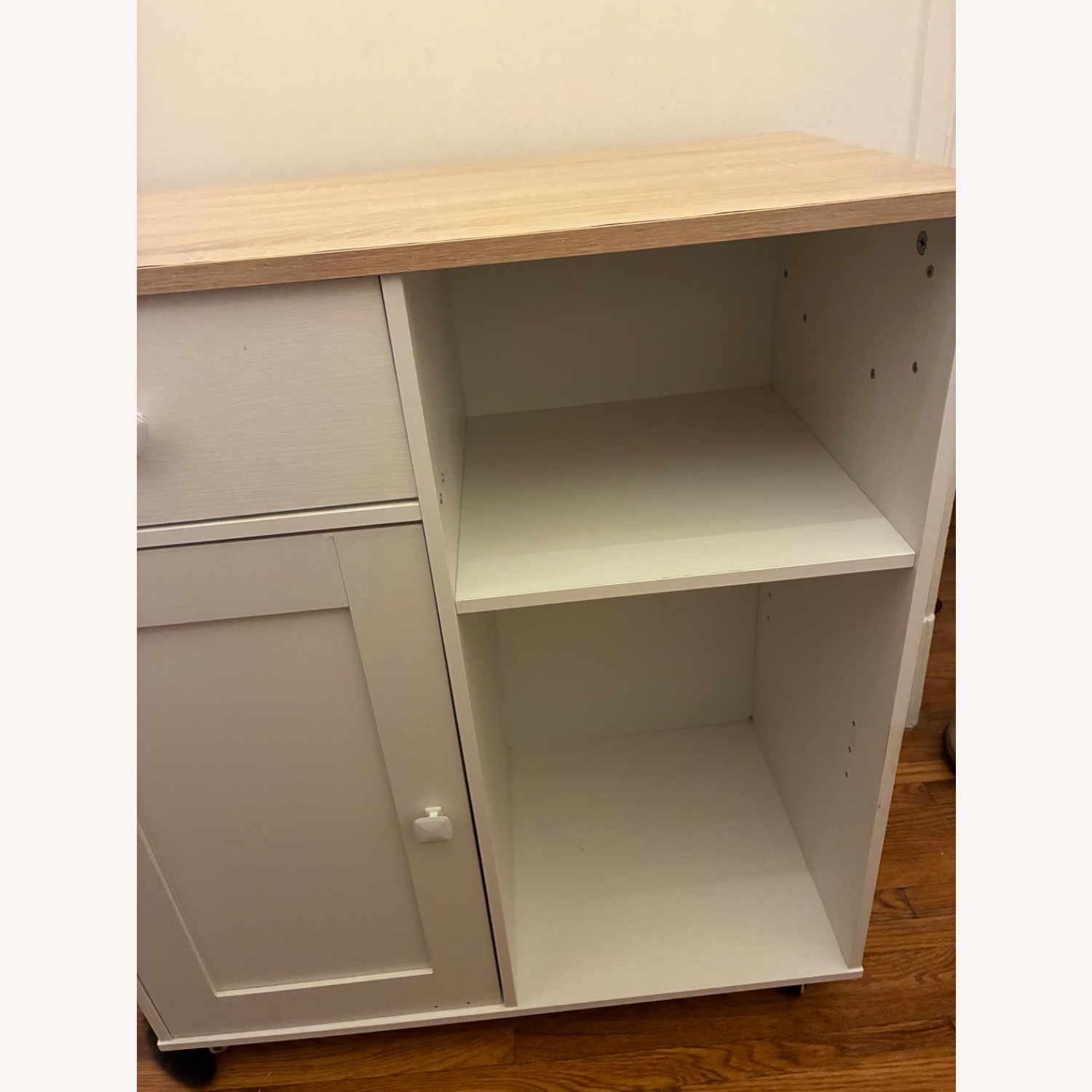 Amazon White Wood Bar Cart - image-2