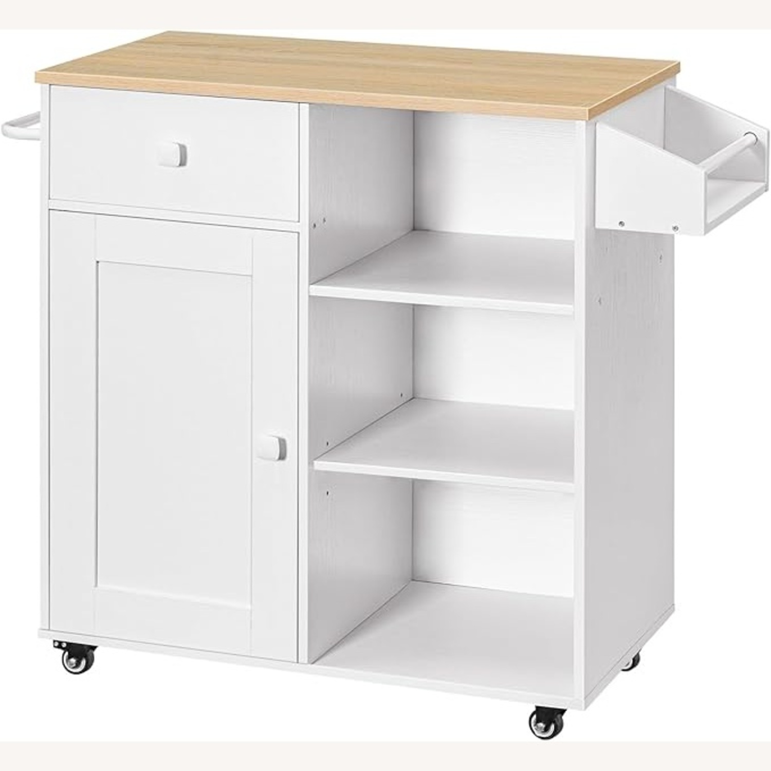 Amazon White Wood Bar Cart - image-7