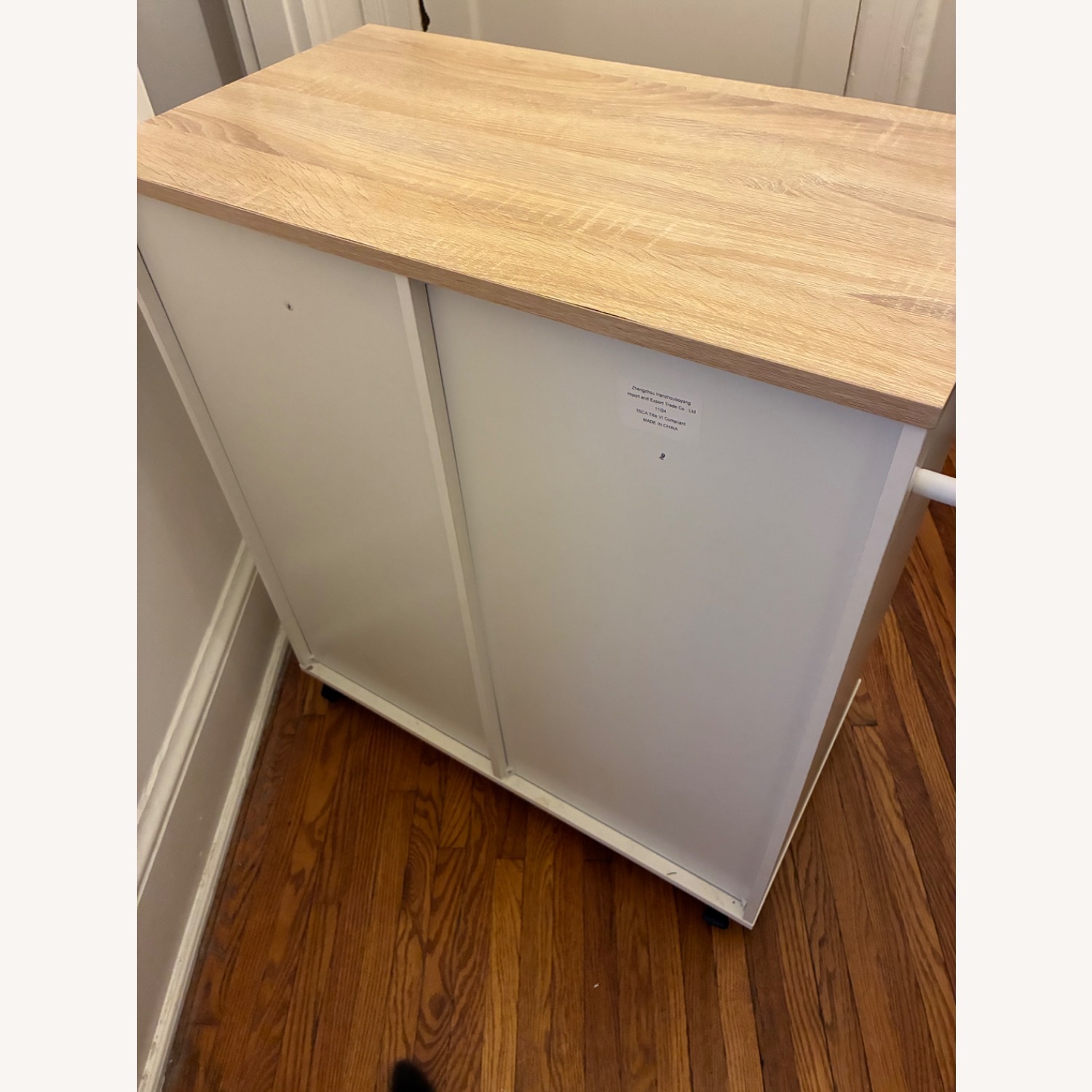 Amazon White Wood Bar Cart - image-4