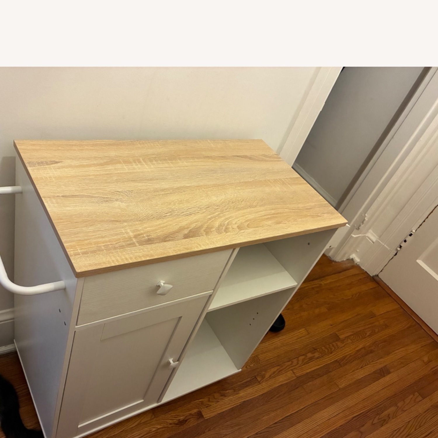 Amazon White Wood Bar Cart - image-6