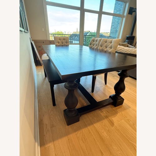 Used Restoration Hardware Black Wood Dining Set for sale on AptDeco