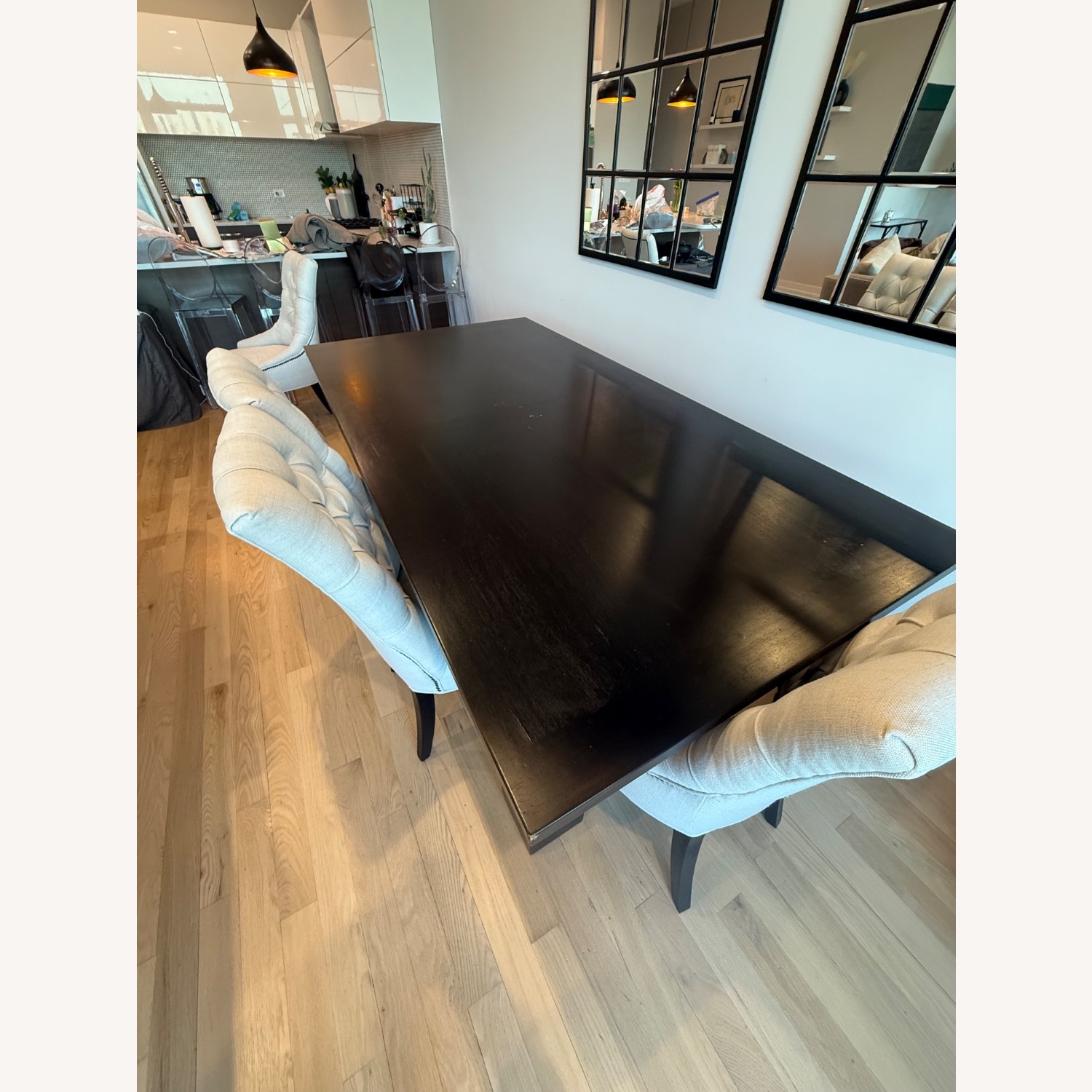 Restoration Hardware Black Wood Dining Set - image-3