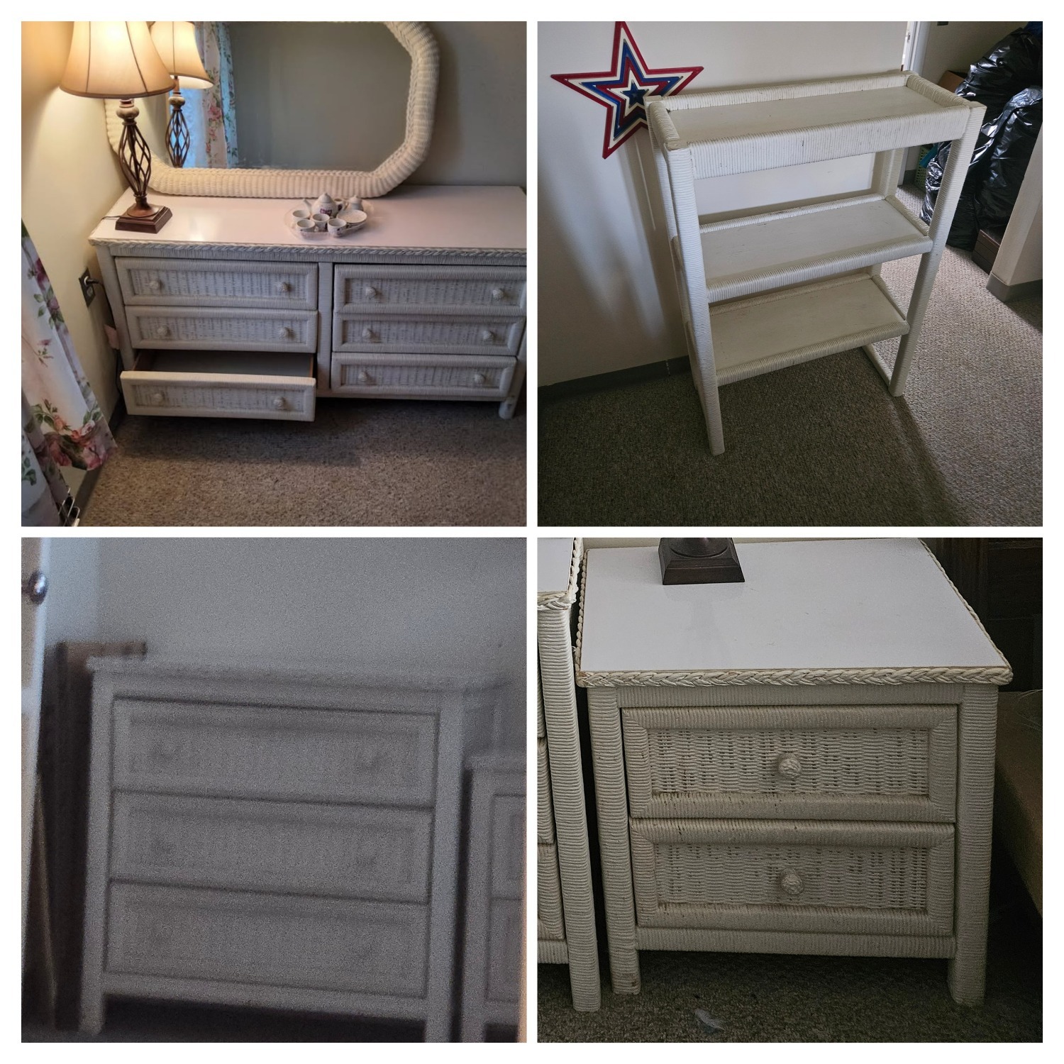 Henry Link White Wicker Dresser - image-7