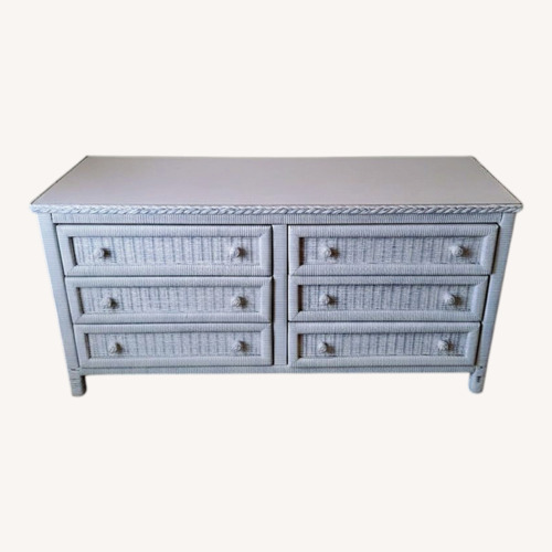 Used Henry Link White Wicker Dresser for sale on AptDeco