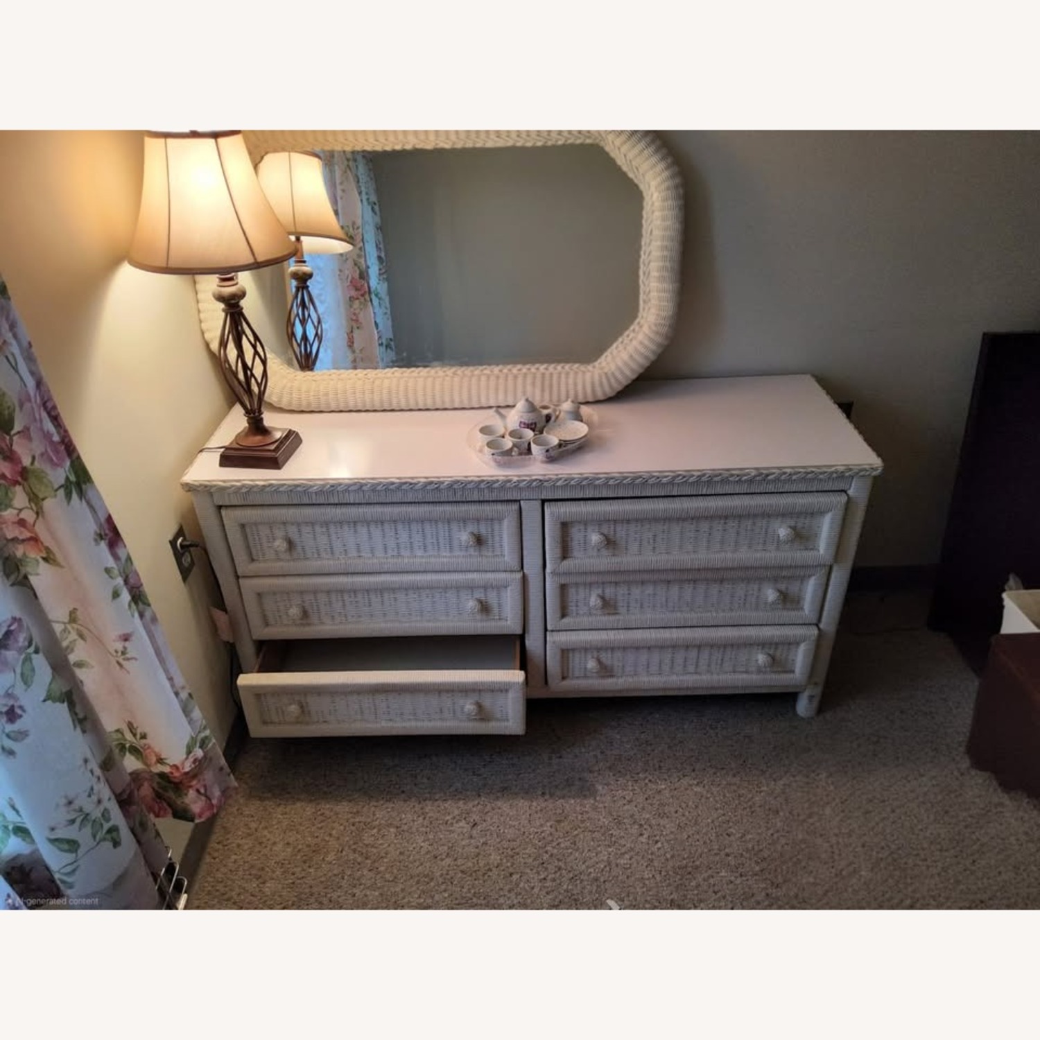 Henry Link White Wicker Dresser - image-6