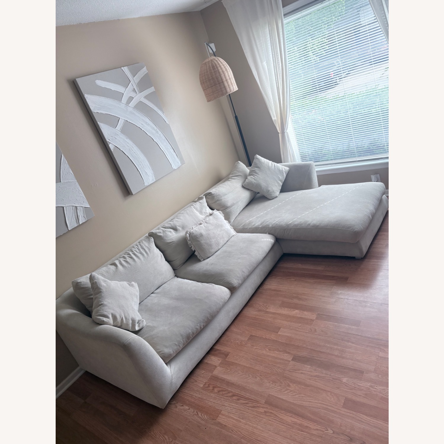 Valyou Furniture Natural Fabric 2 Piece Sectional - image-1