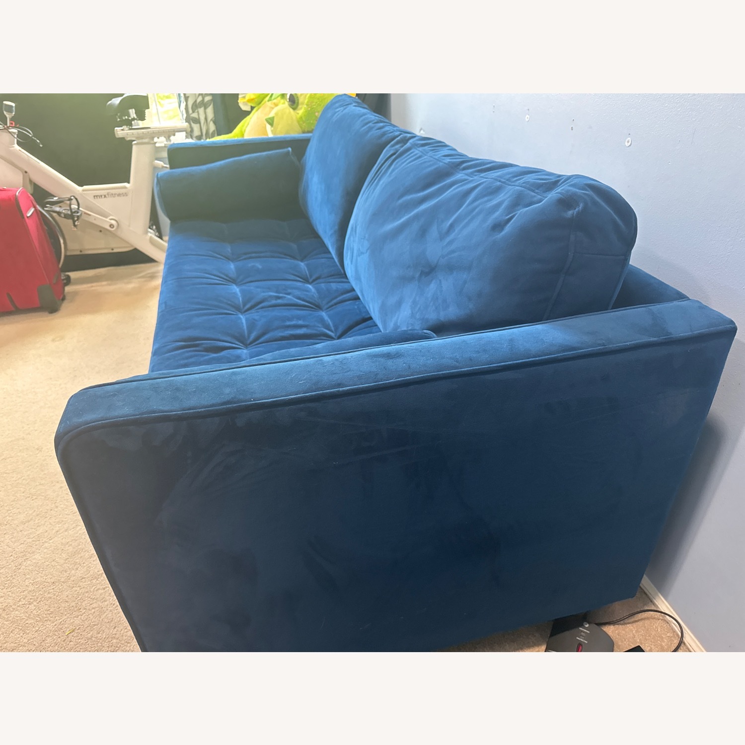 Joybird Blue Velvet Sleeper Sofa - image-3