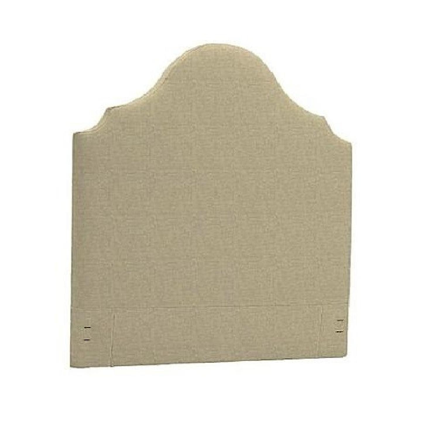 West Elm Taupe Oversized Upholstered Headboard - image-4