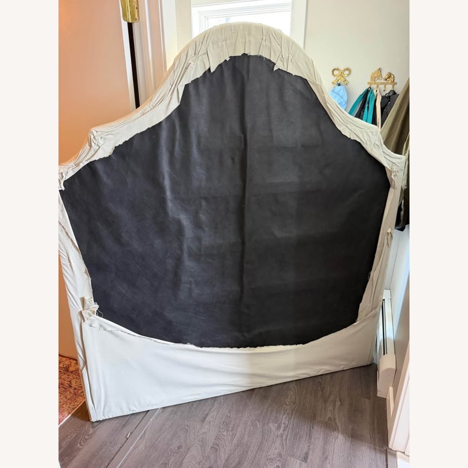 West Elm Taupe Oversized Upholstered Headboard - image-3