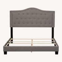 Baxton Studio Light Gray Fabric Queen Bed