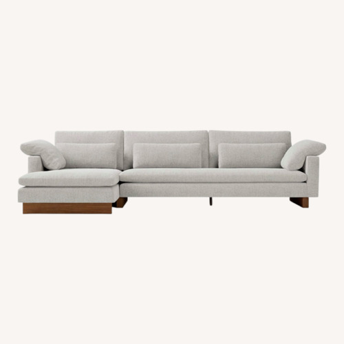 Used West Elm Harmony Light Gray Fabric Chaise Lounge for sale on AptDeco