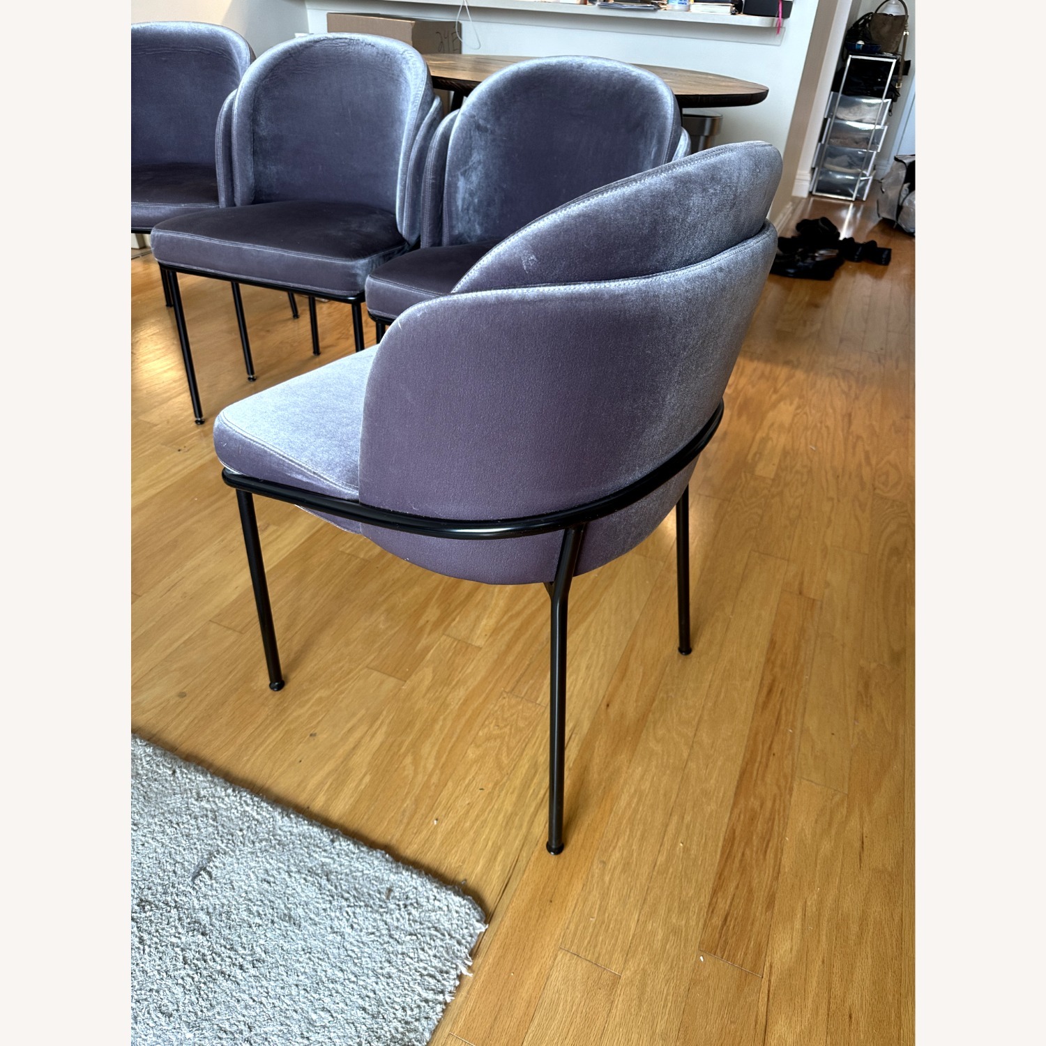 Rove Concepts Angelo Dark Gray Velvet Dining Chairs - image-3