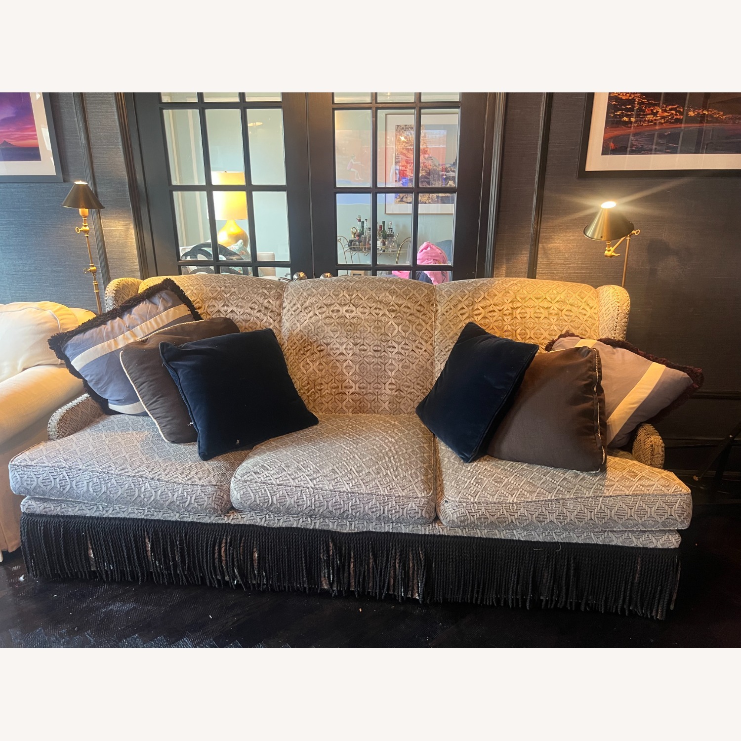 Celerie Kemble Black and White Couch - image-2