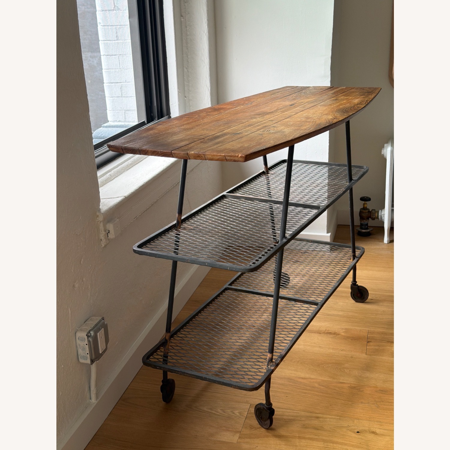 Vintage/Antique Natural Wood Bar Cart - image-3