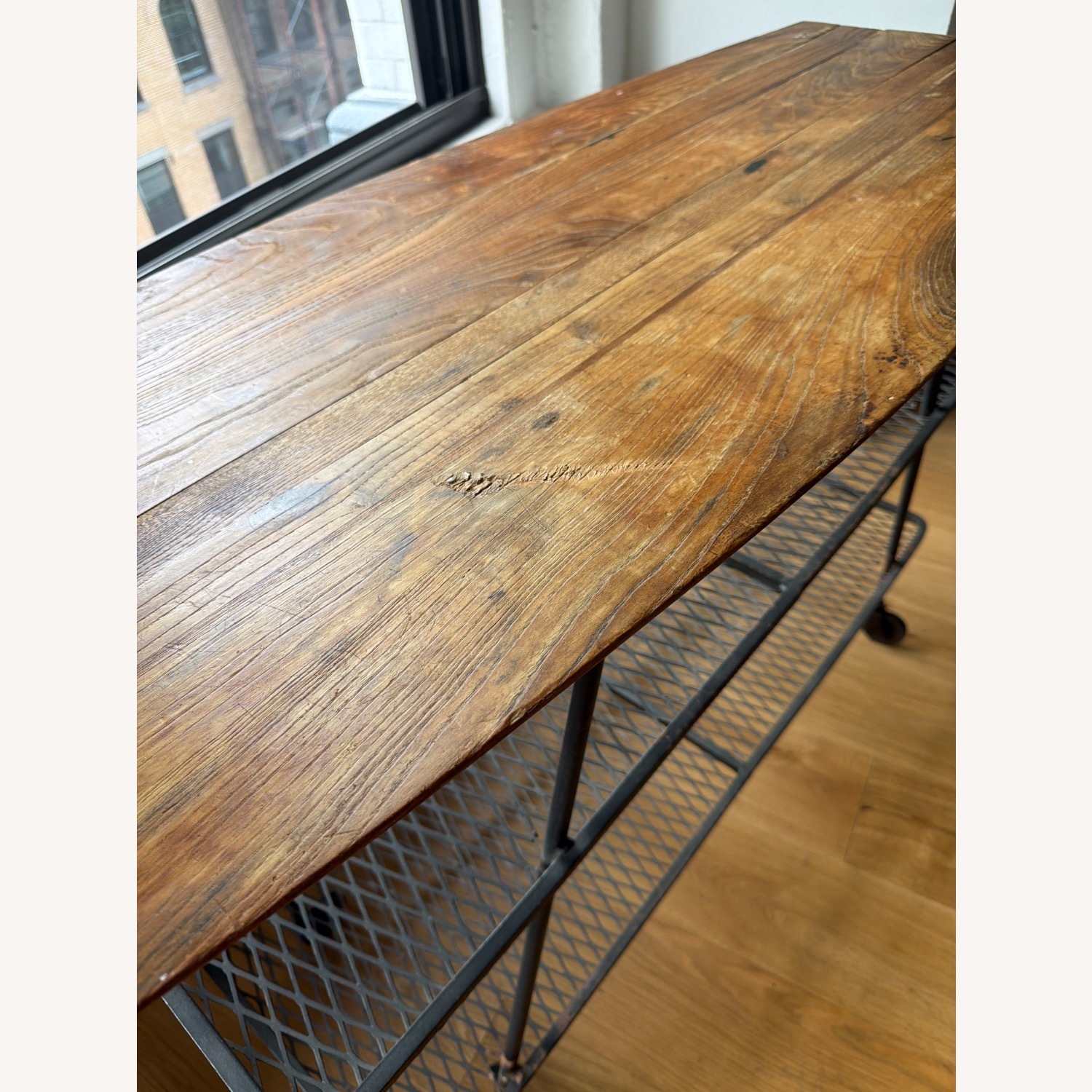 Vintage/Antique Natural Wood Bar Cart - image-4