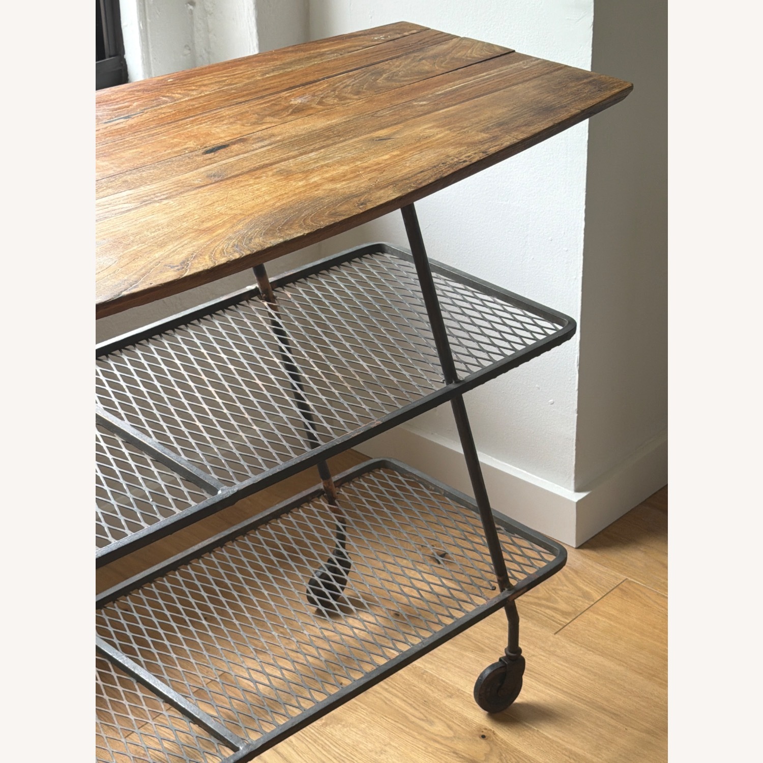 Vintage/Antique Natural Wood Bar Cart - image-7