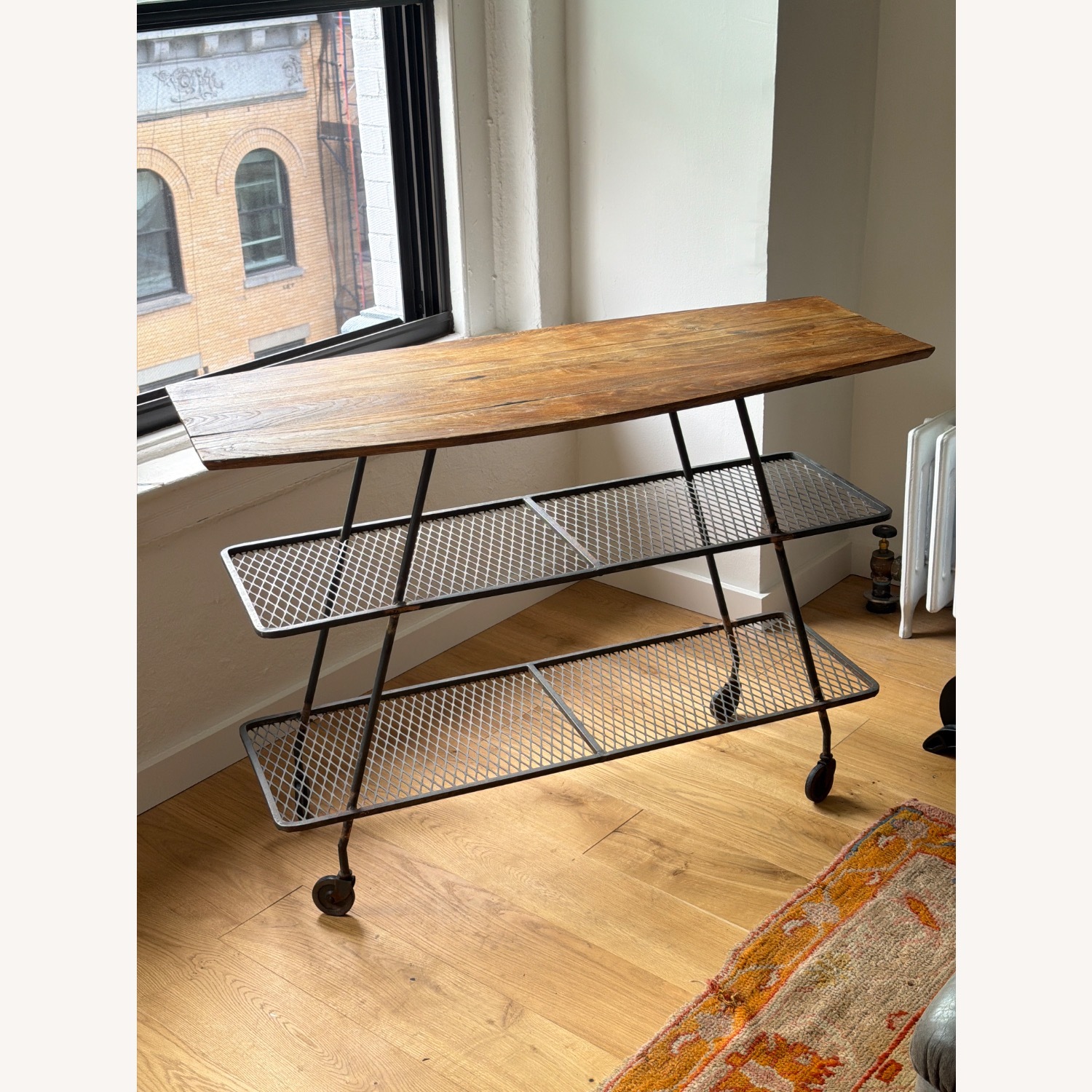 Vintage/Antique Natural Wood Bar Cart - image-1