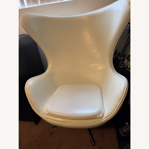 Used Faux Leather Egg Chair for sale on AptDeco