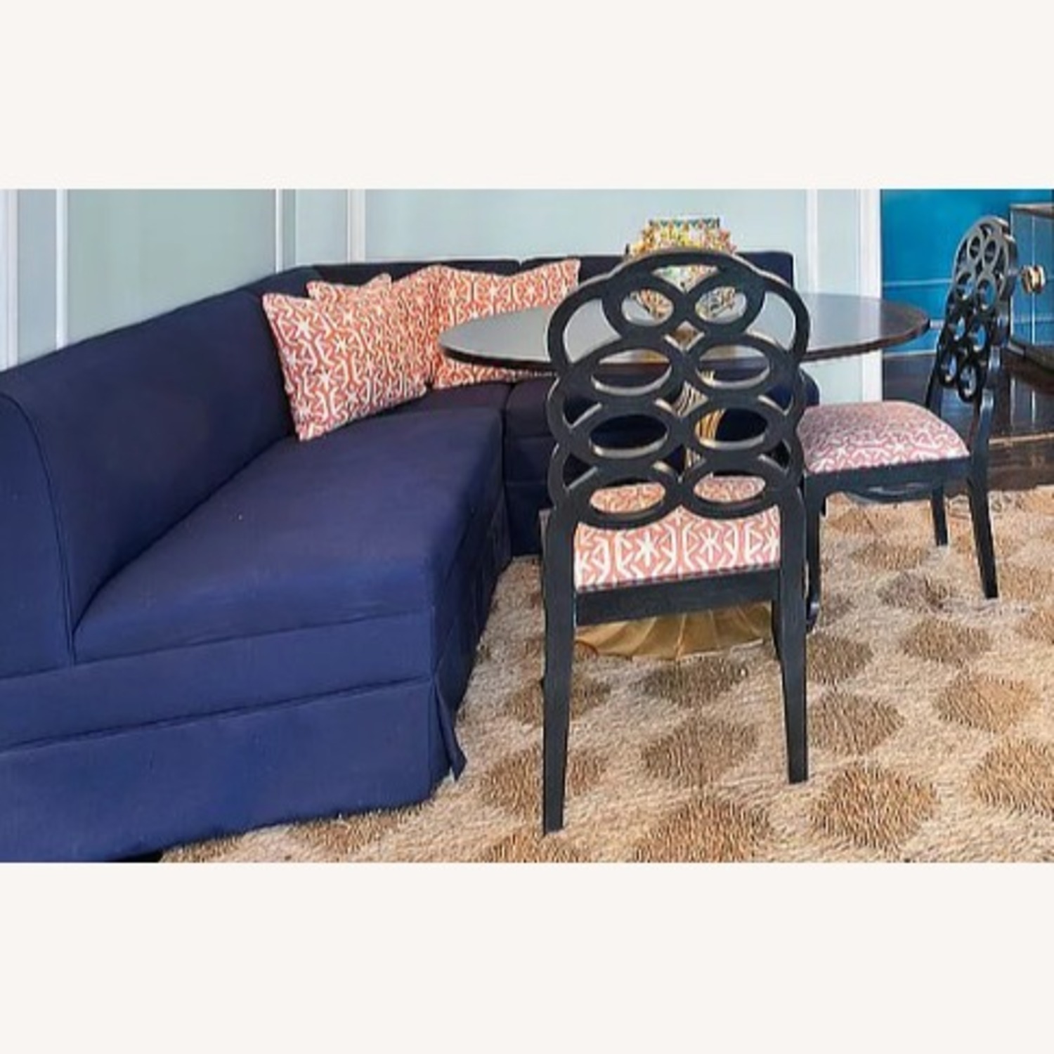 Navy Ballard Designs Corner Banquette - image-1
