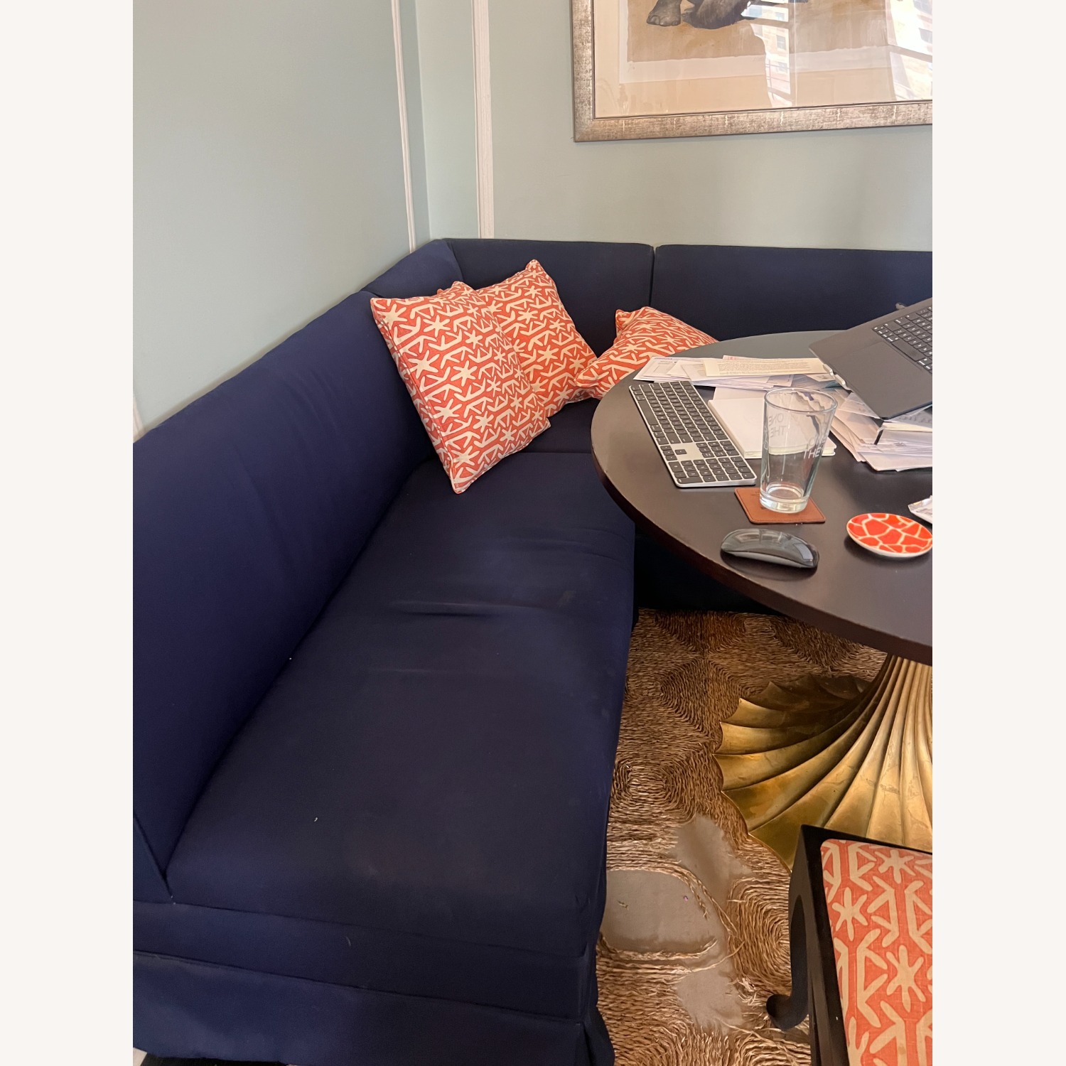 Navy Ballard Designs Corner Banquette - image-3
