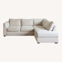 LoveSac Brushed Weave White 4 Piece Sectional