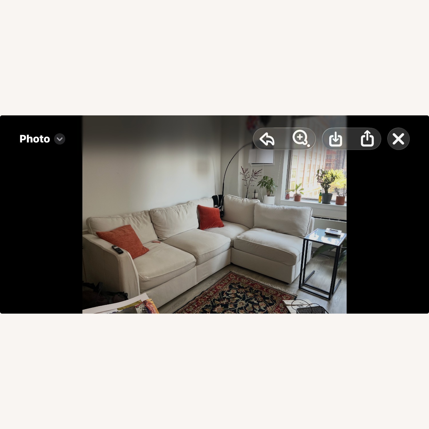 LoveSac Brushed Weave White 4 Piece Sectional - image-2