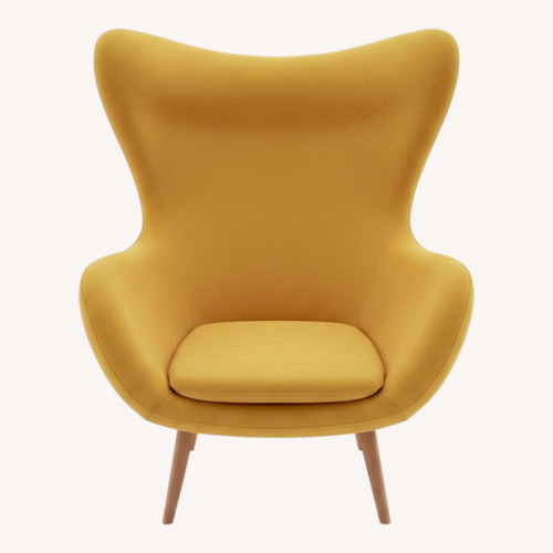 Used Egg Chair Yellow Velvet Accent Chair for sale on AptDeco
