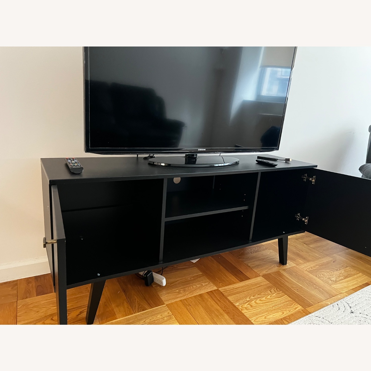 Black Wood Media Storage - image-3