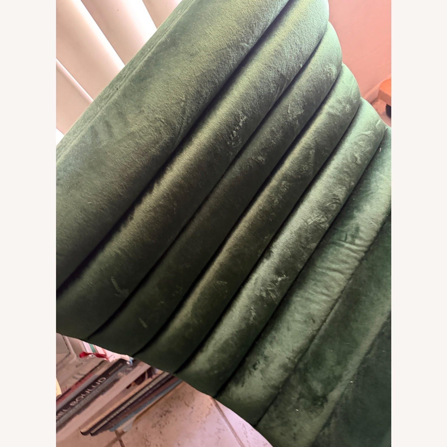 Green Velvet Accent Chair - image-4