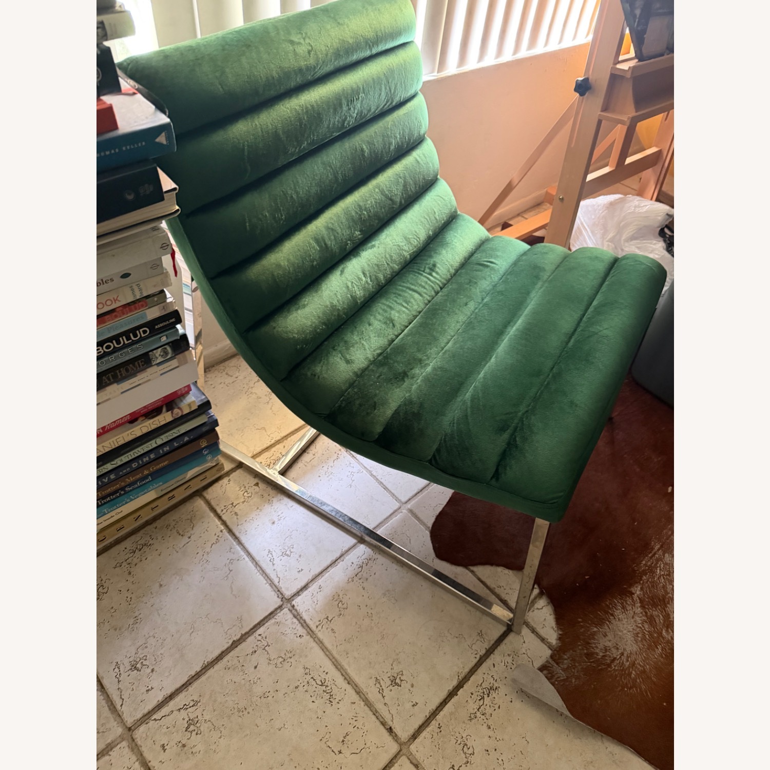 Green Velvet Accent Chair - image-2