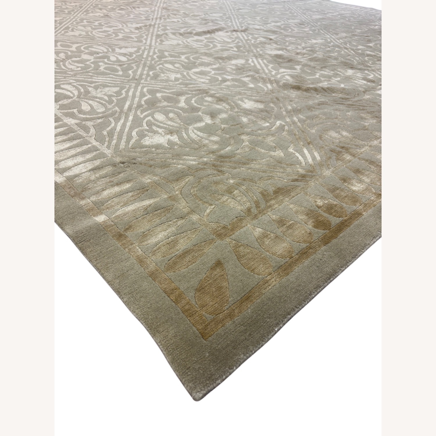 Gold Beige Wool Area Rug 8' x 10' - image-4
