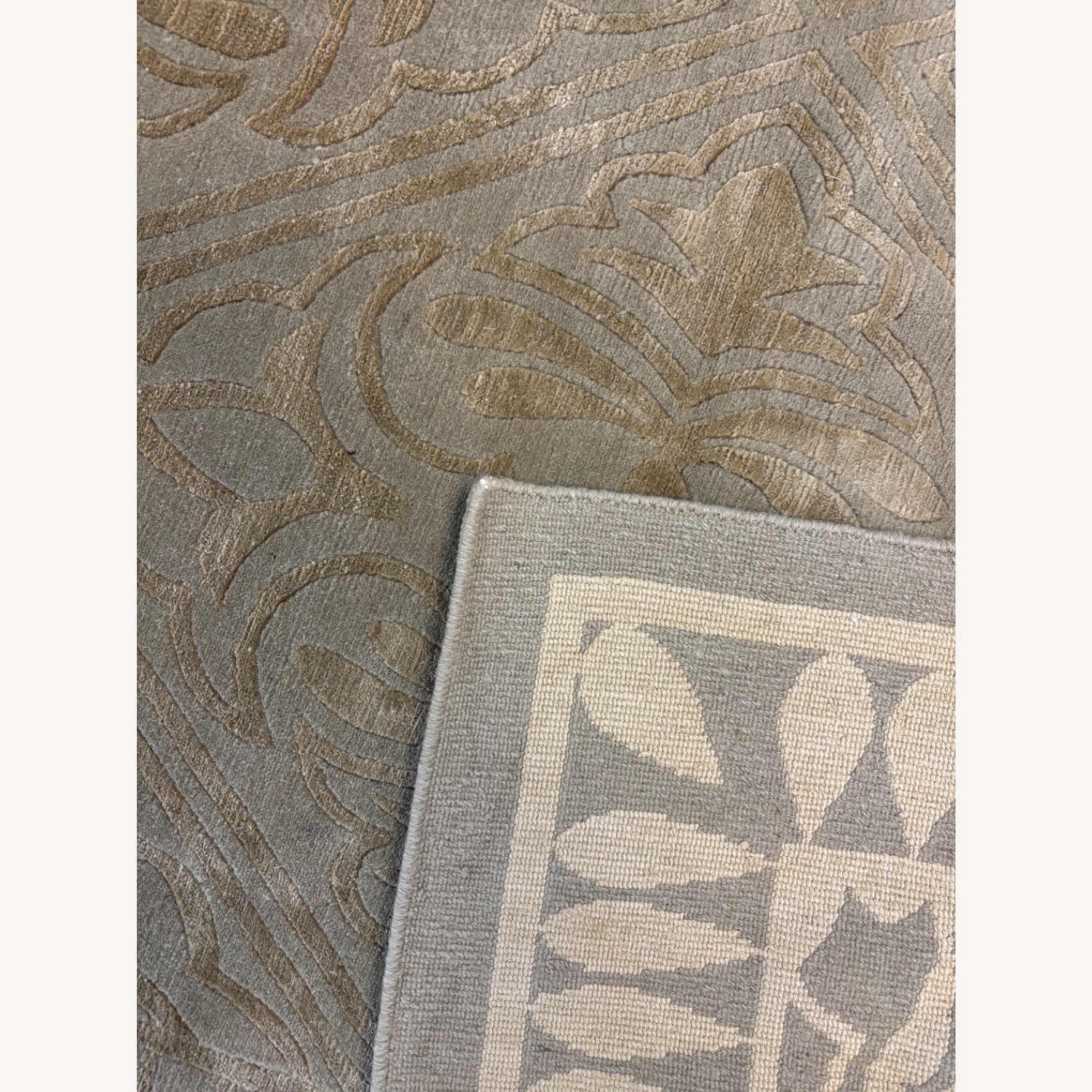 Gold Beige Wool Area Rug 8' x 10' - image-6