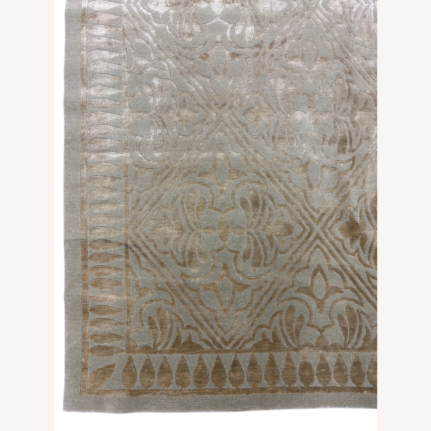 Gold Beige Wool Area Rug 8' x 10' - image-3