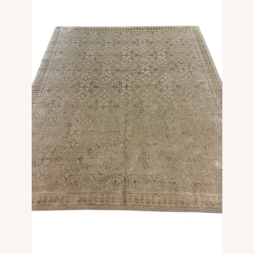 Used Gold Beige Wool Area Rug 8' x 10' for sale on AptDeco