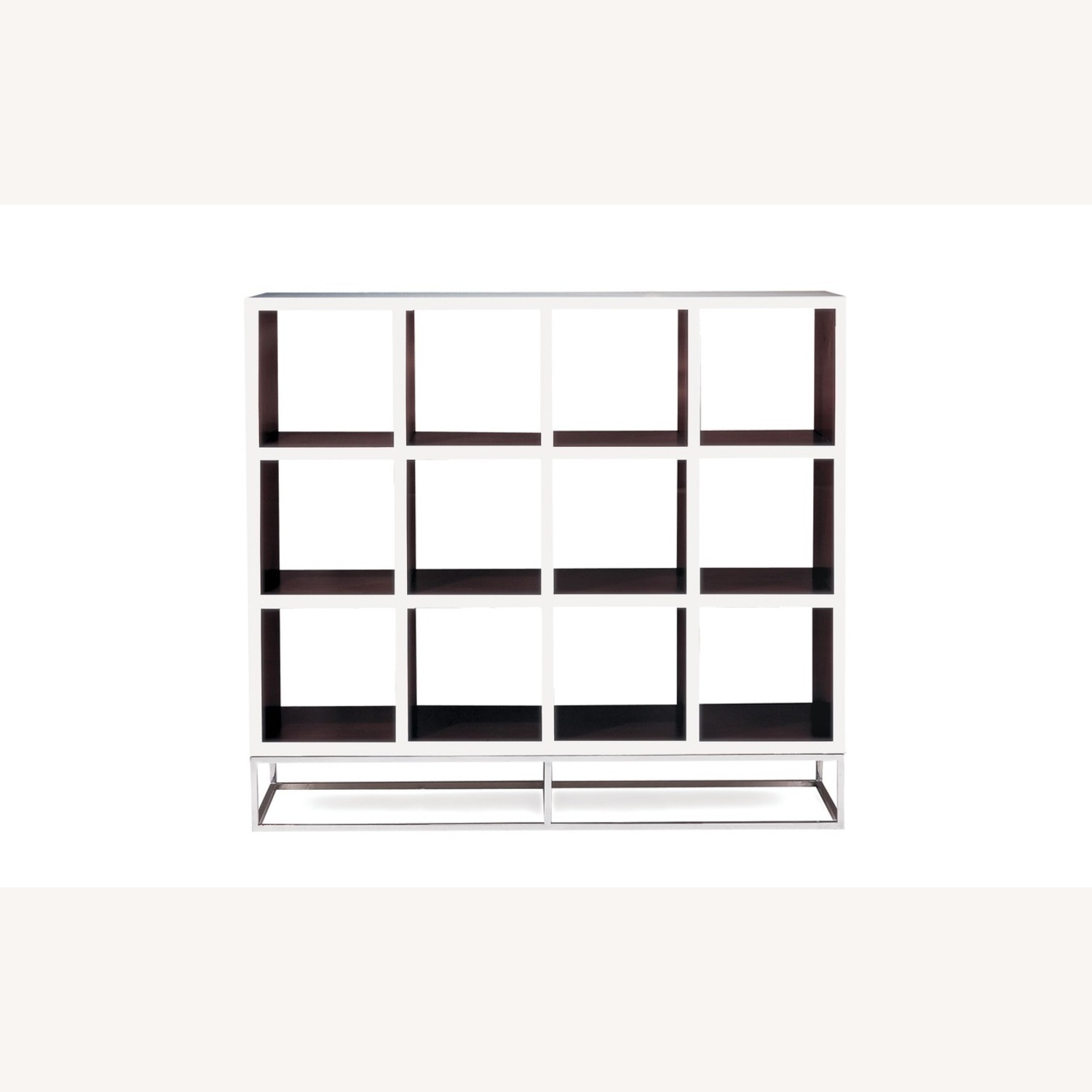 White Lacquer and Walnut Domicile Shelves  - image-6