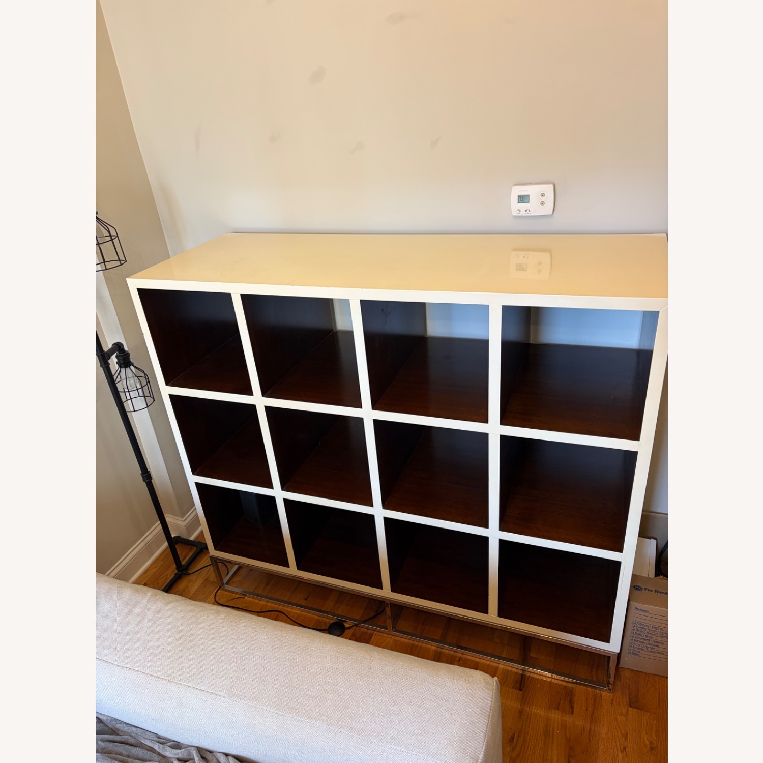 White Lacquer and Walnut Domicile Shelves  - image-3