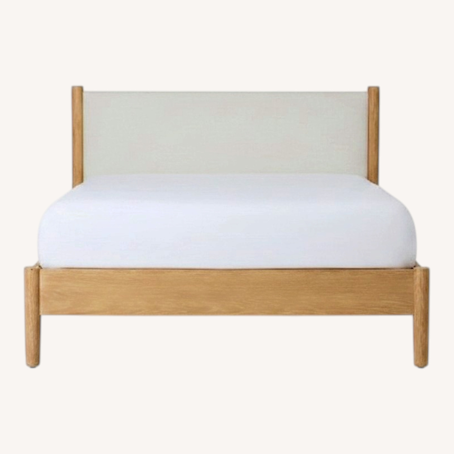 West Elm Hargrove Grand Natural Wood Queen Bed - image-0