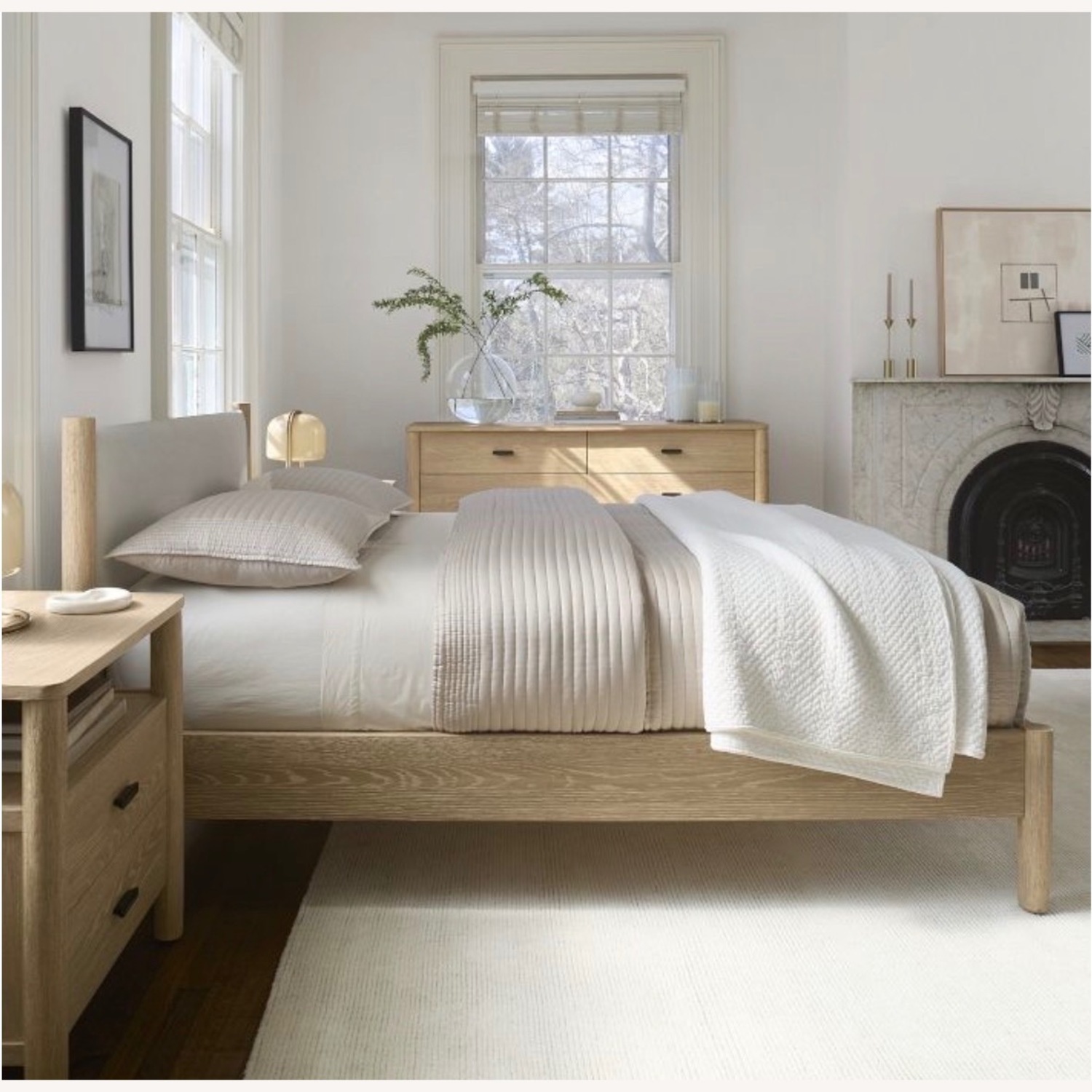 West Elm Hargrove Grand Natural Wood Queen Bed - image-4