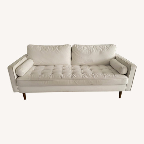 Used English Elm White Velvet 3+ Seater Sofa for sale on AptDeco