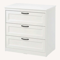 IKEA Songesand White Wood Dresser