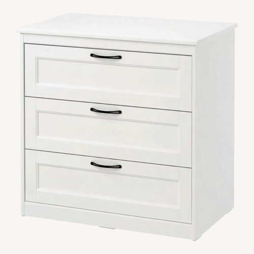 Used IKEA Songesand White Wood Dresser for sale on AptDeco