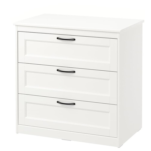 Used IKEA Songesand White Wood Dresser for sale on AptDeco