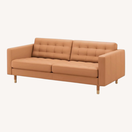 Used IKEA Morabo Golden Brown Gaux Leather Couch for sale on AptDeco