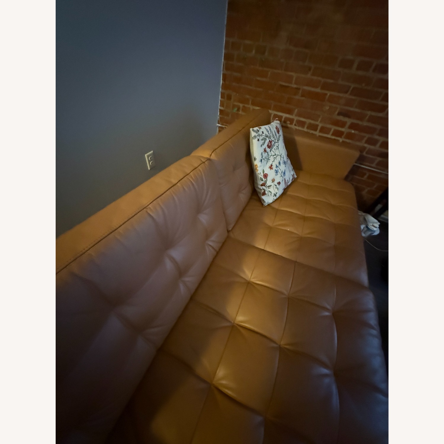 IKEA Morabo Golden Brown Gaux Leather Couch  - image-2