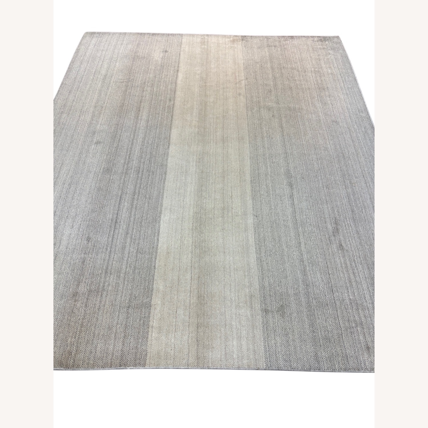Modern Light Gray Wool Area Rug 8' x 10' - image-1