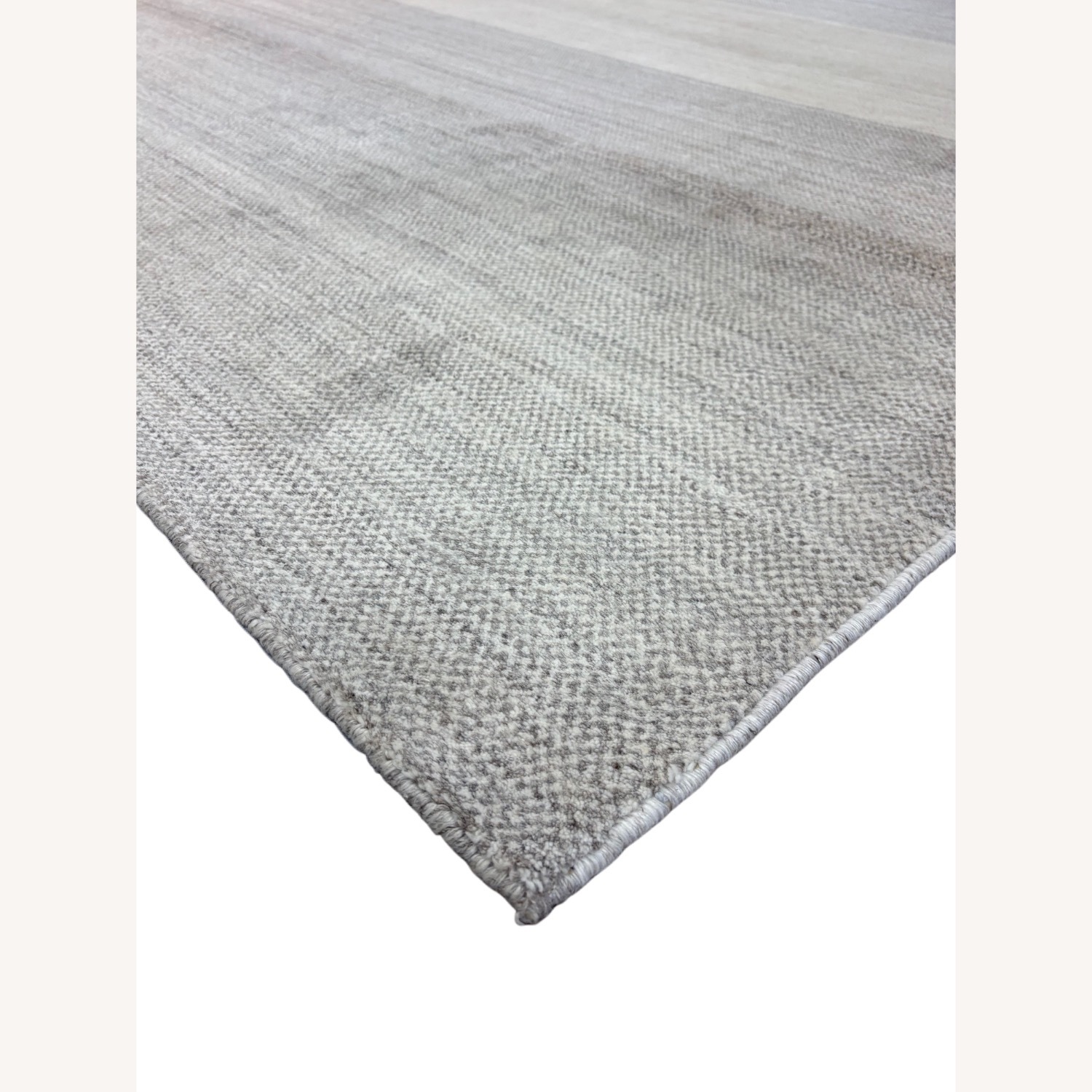 Modern Light Gray Wool Area Rug 8' x 10' - image-4